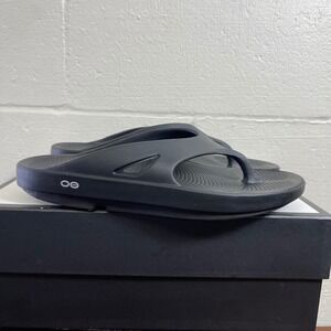 OOFOS OOriginal Recovery Sandals Black Thong Flip Flops Sandals Men's 14 US